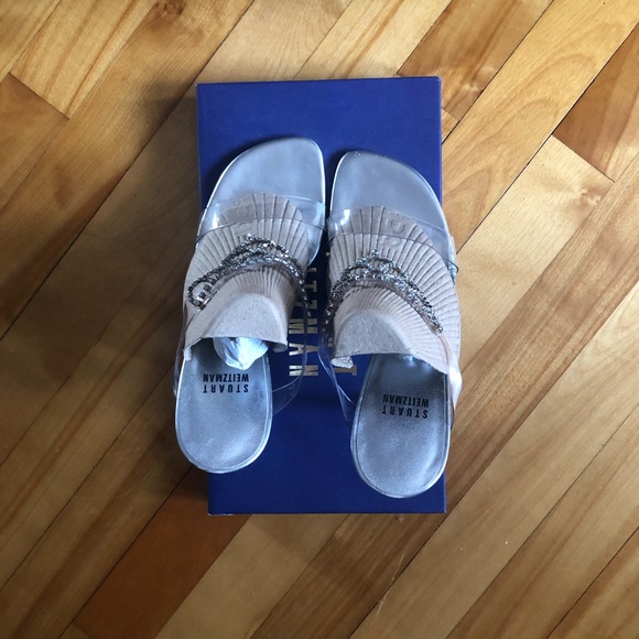 New in box Stuart Weitzman clear crystal sandals - Picture 4 of 9